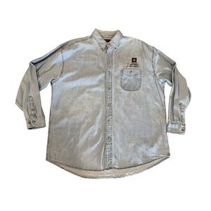 Wrangler Denim Army NASCAR Mark Martin 01 Shirt Mens XL‎ Western Workwear Casual